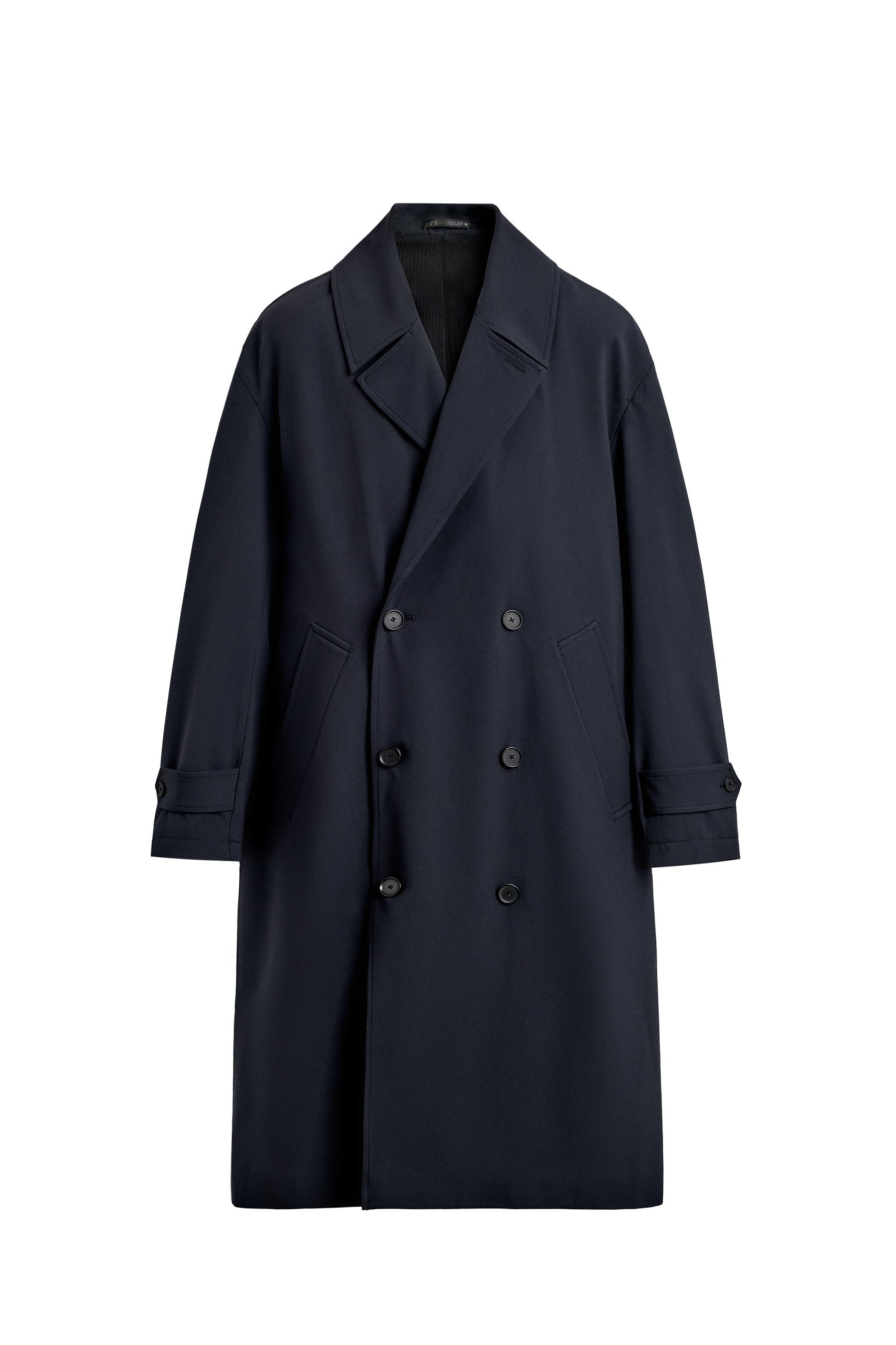 KRUVAZE DÖKÜMLÜ TRENÇKOT