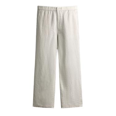 REGULAR-FIT-HOSE AUS 100% LEINEN - Sandfarben von Zara