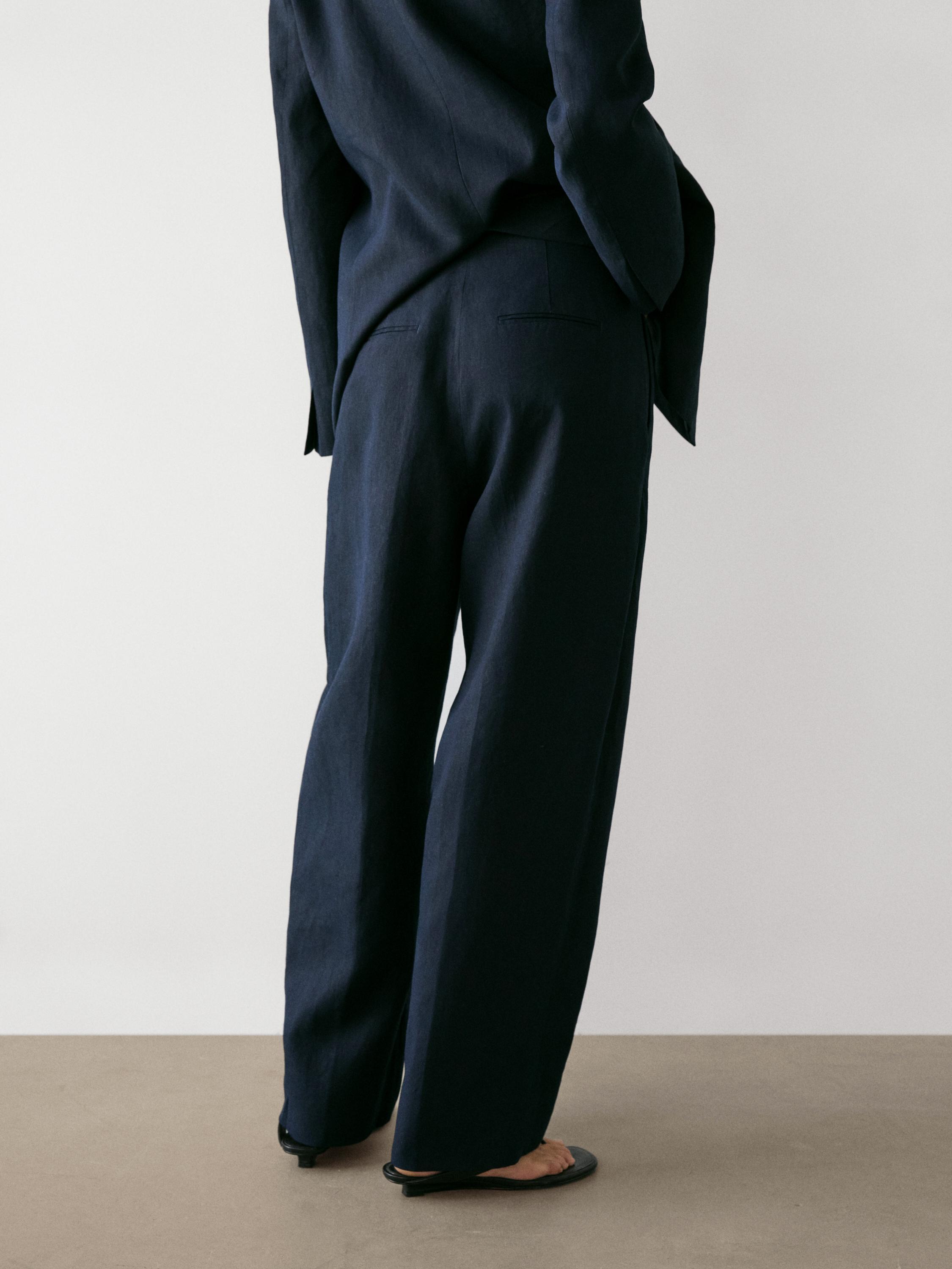Linen suit trousers