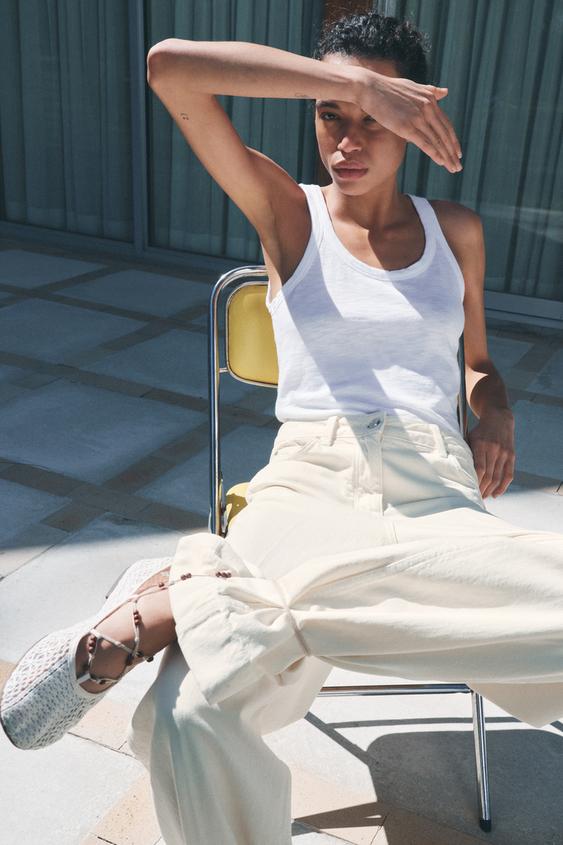 T-SHIRT EFFET DÉLAVÉ - Blanc de Zara - Image 0
