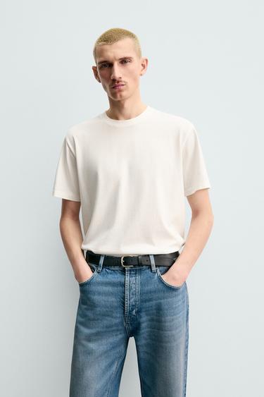 MEDIUM WEIGHT REGULAR FIT ORIGINS T-SHIRT - White by Zara - Image 4
