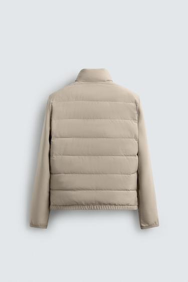 VESTE REMBOURRÉE EN MATIÈRES VARIÉES - Beige de Zara - Image 7