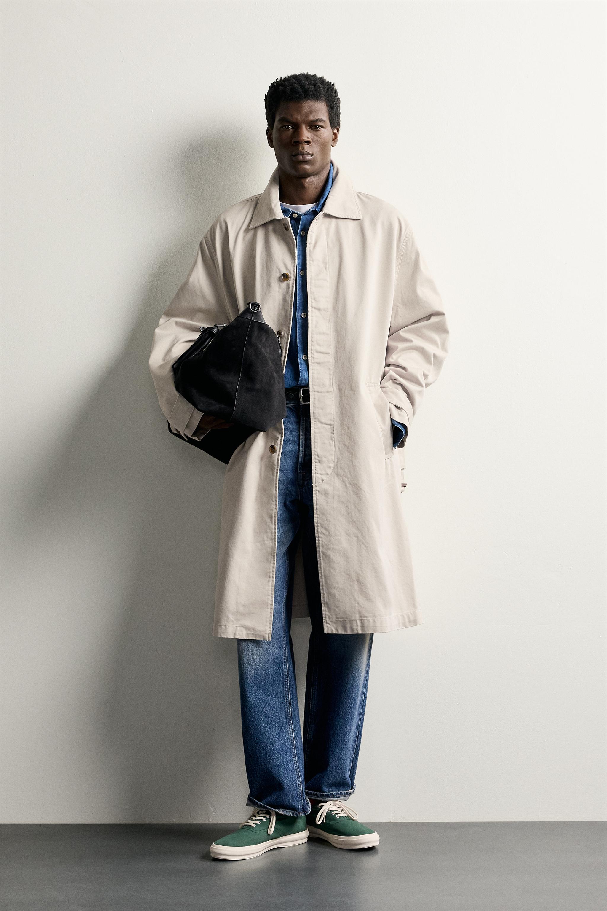Мужские куртки Zara COTTON REGULAR FIT TRENCH COAT