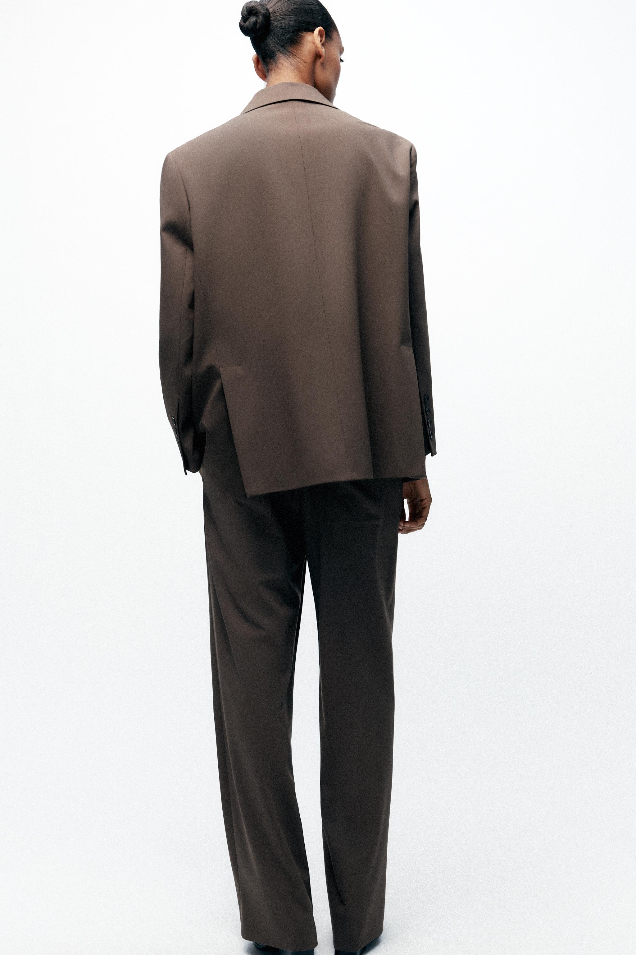 ZARA オーバーサイズショートウールブレンドコート 新品未使用