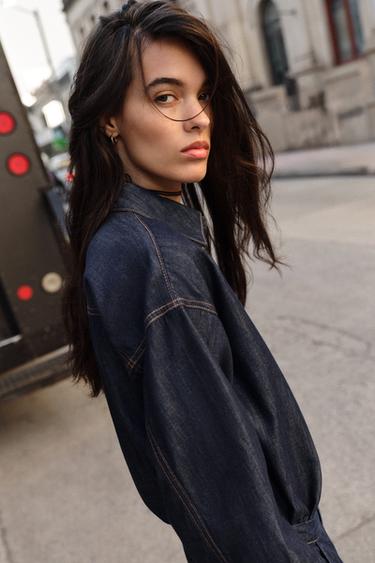 CHEMISE Z1975 DENIM OVERSIZE - Bleu de Zara - Image 4