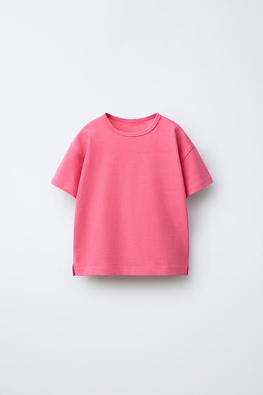 Zara PLAIN T-SHIRT - Red / Coral