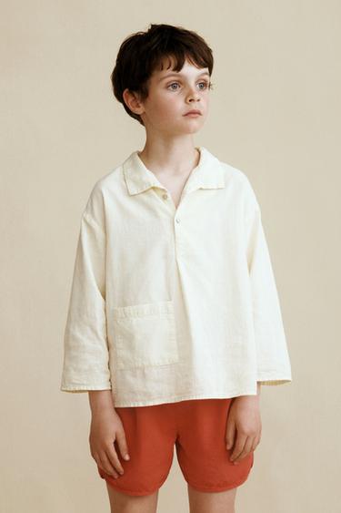 PLEATED SHIRT CREATED BY CARAMEL LONDON X ZARA - Lime by Zara