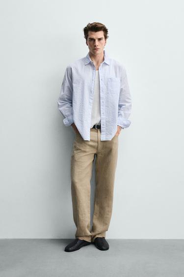 Zara REGULAR FIT STRIPED SHIRT - striped - Image 0