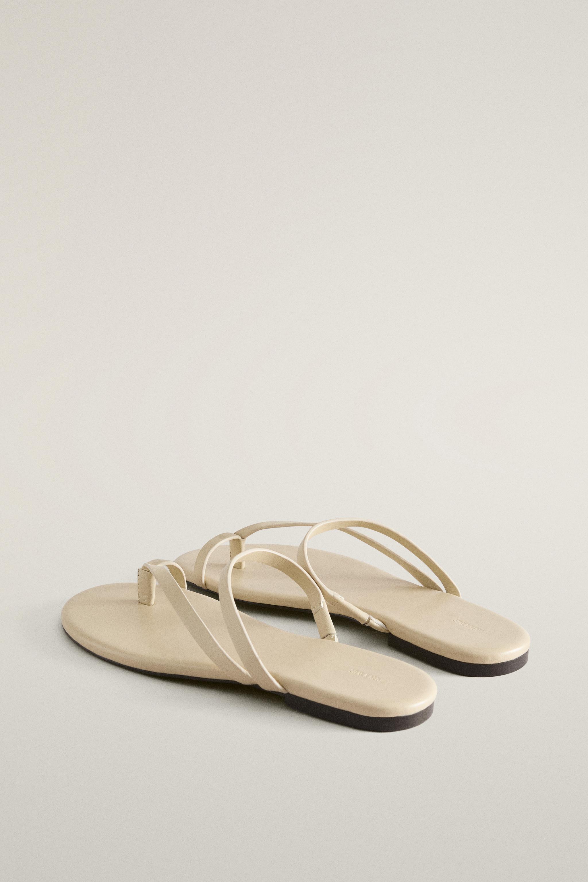 SANDALE PLATE CUIR
