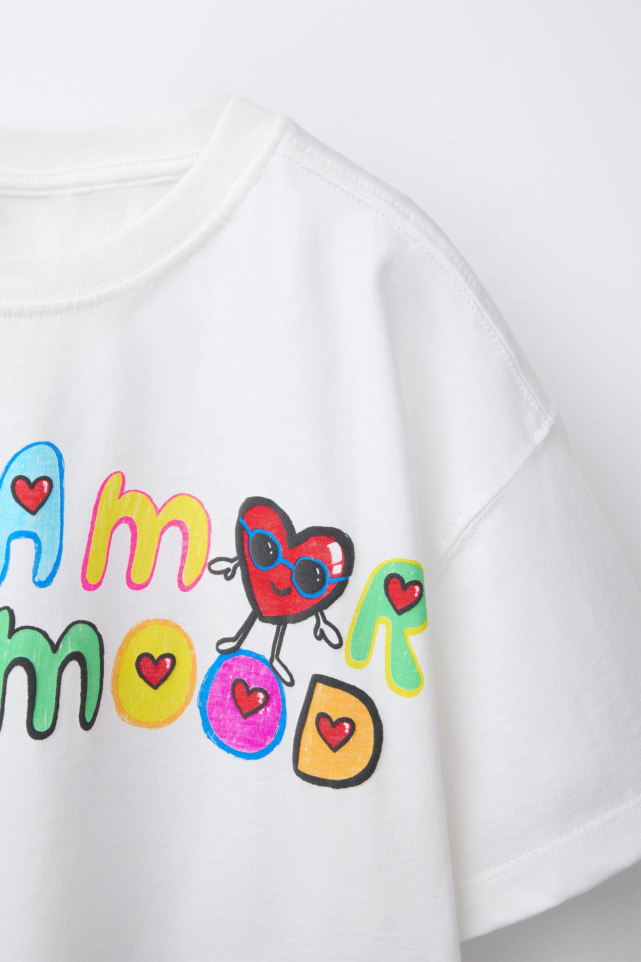 t-cha♡⭐︎ SKATER PRINT T-SHIRT - Green | ZARA Canada