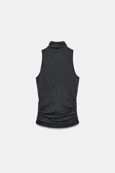 SOFT HALTER TOP - Anthracite grey by Zara - Image 8