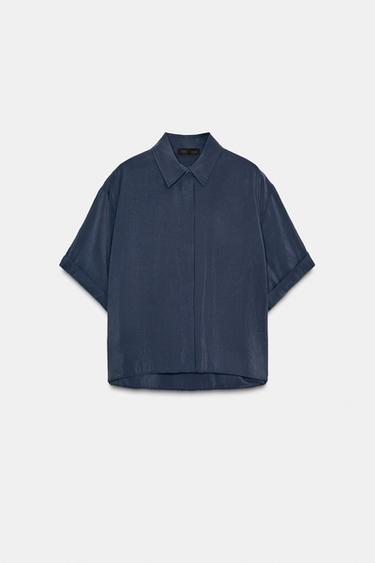 CAMISA FLUIDA MANGA CORTA - Marino de Zara