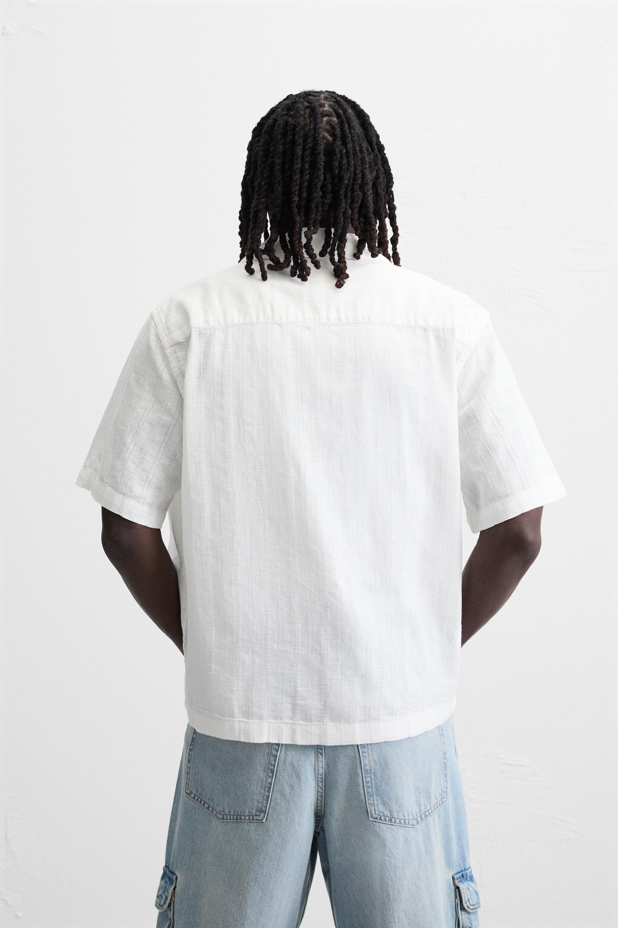★ZARA★ジャカード 半袖シャツ ジャカード シャツ - ベージュ | ZARA Japan / 日本