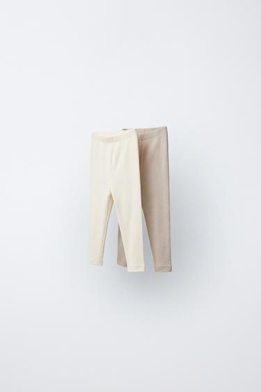 PACK VAN TWEE EFFEN RIBLEGGINGS - Zand van Zara