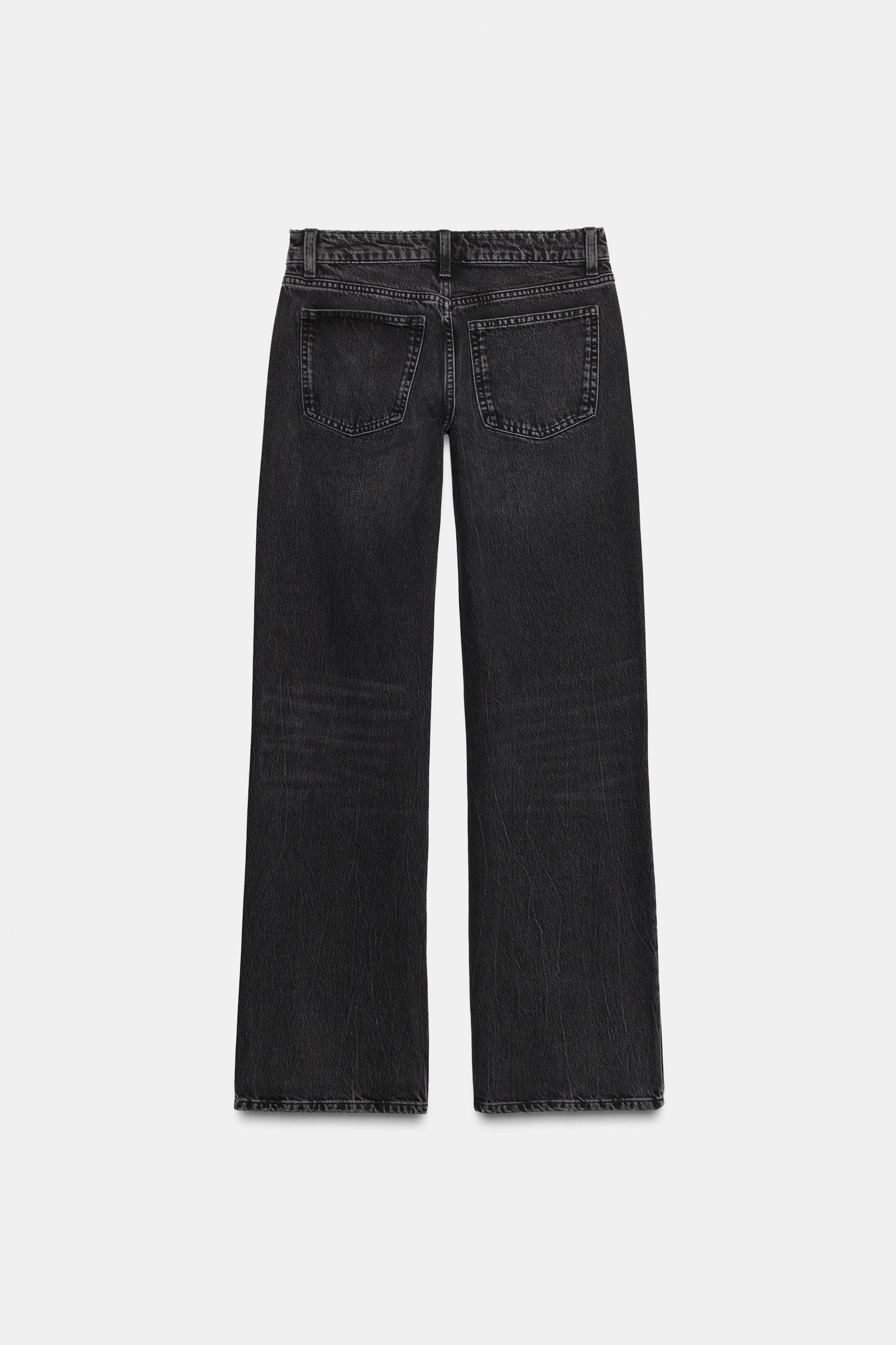 Женские джинсы Zara TRF WIDE LEG LOW RISE JEANS — фото 8