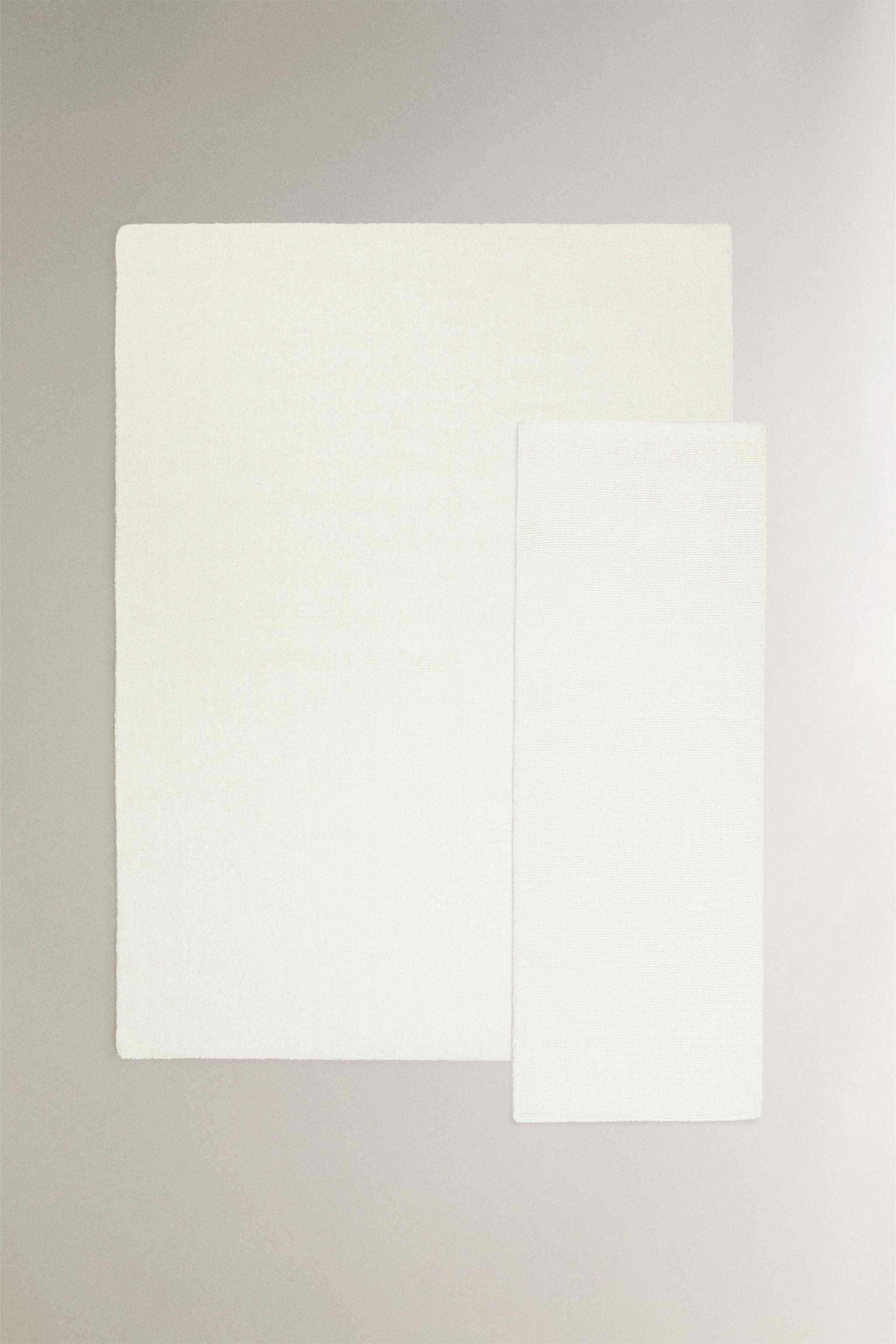 ZARA  ウール ラグ　クリーム色　未使用 ウール ラグ | Zara Home 日本/Japan
