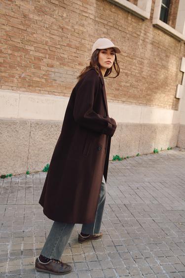 MANTEAU OVERSIZE SOFT - Bordeaux de Zara - Image 4