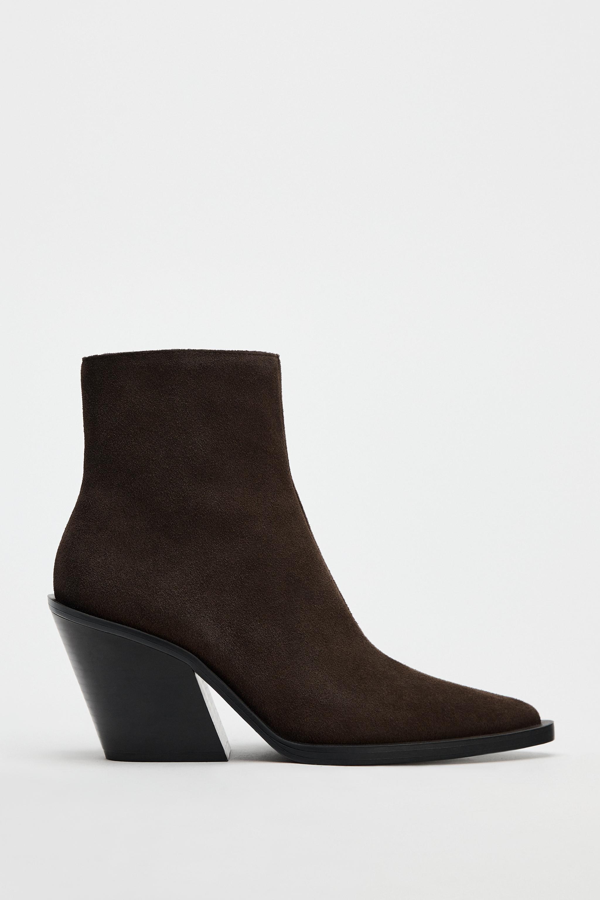 Bottines en cuir zara best sale