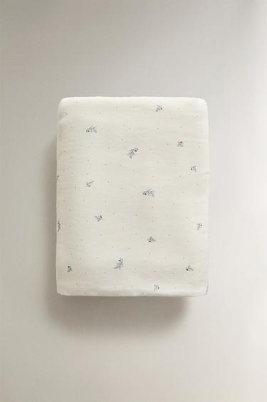 BADHANDDOEK BABY MET BLOEMEN - Ecru van Zara - Afbeelding 0