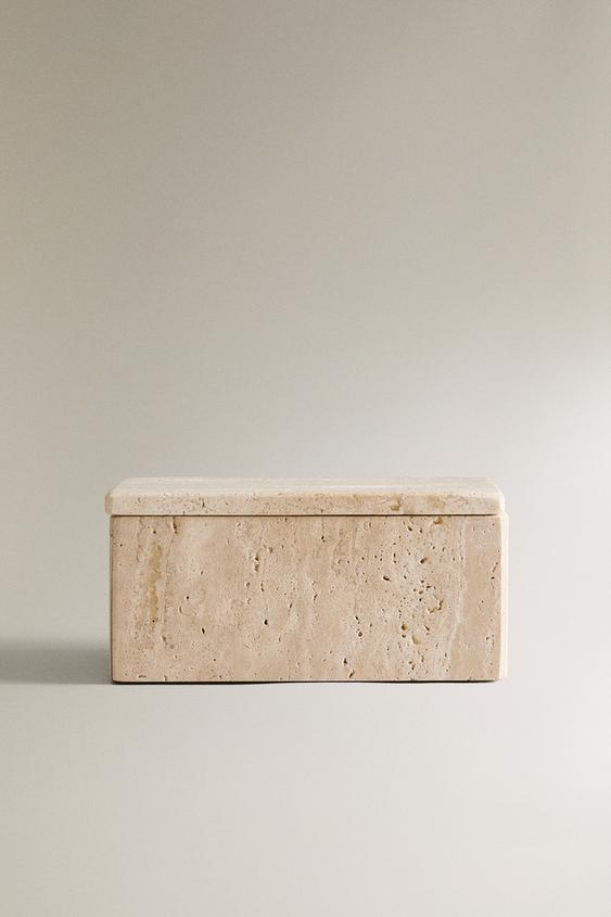 BEIGE MARBLE BATHROOM STORAGE BOX - Beige | ZARA United States