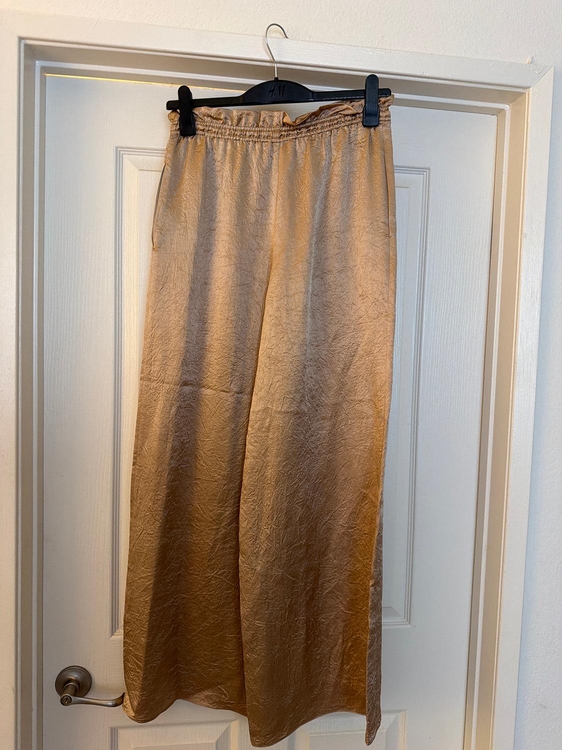 ZW COLLECTION SATIN WIDE LEG PANTS - Image 3