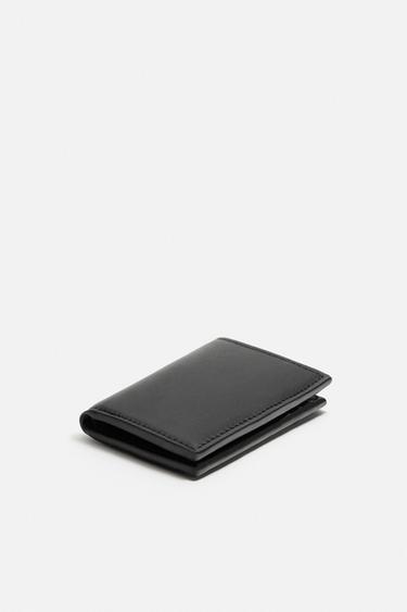 PORTE-CARTES VERTICAL LISSE - Noir de Zara - Image 1