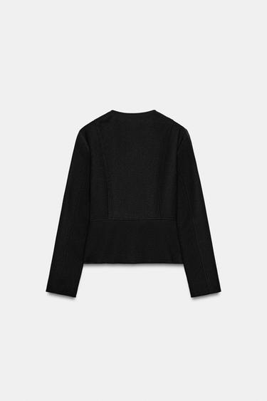 BLOUSON PEPLUM DOUX - Noir de Zara - Image 7