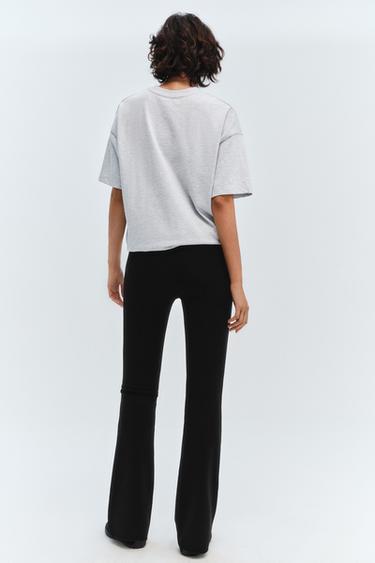 STRETCH FLARE TROUSERS - Black by Zara