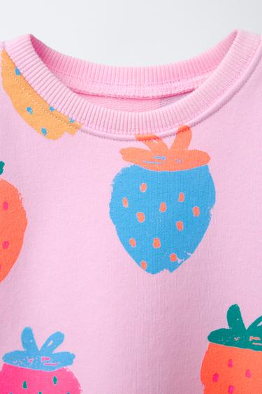 ENSEMBLE JOGGING T-SHIRT ET BERMUDA IMPRIMÉ POIDS MOYEN - Rose de Zara - Image 2