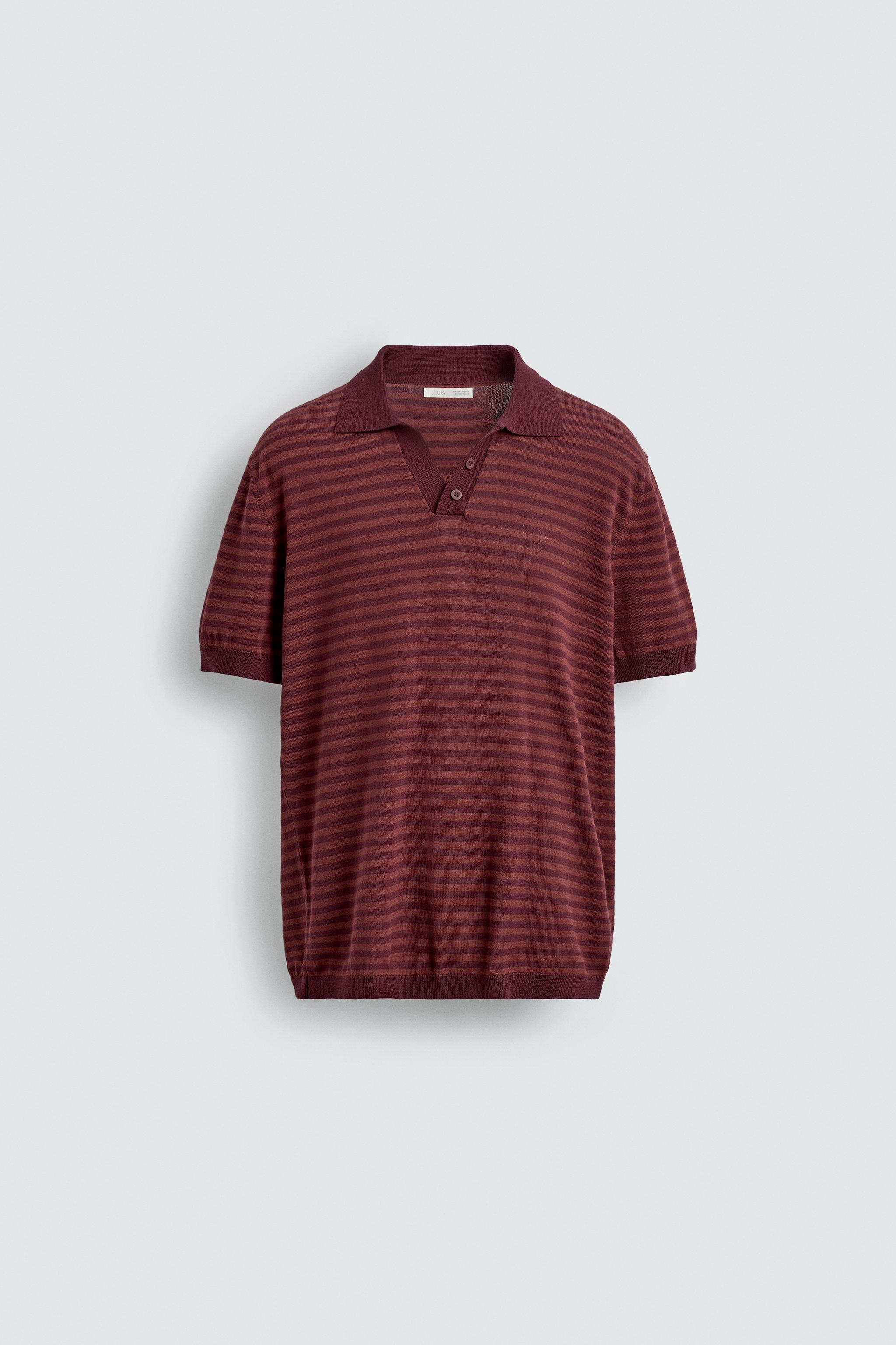 POLO EN MAILLE JACQUARD À RAYURES