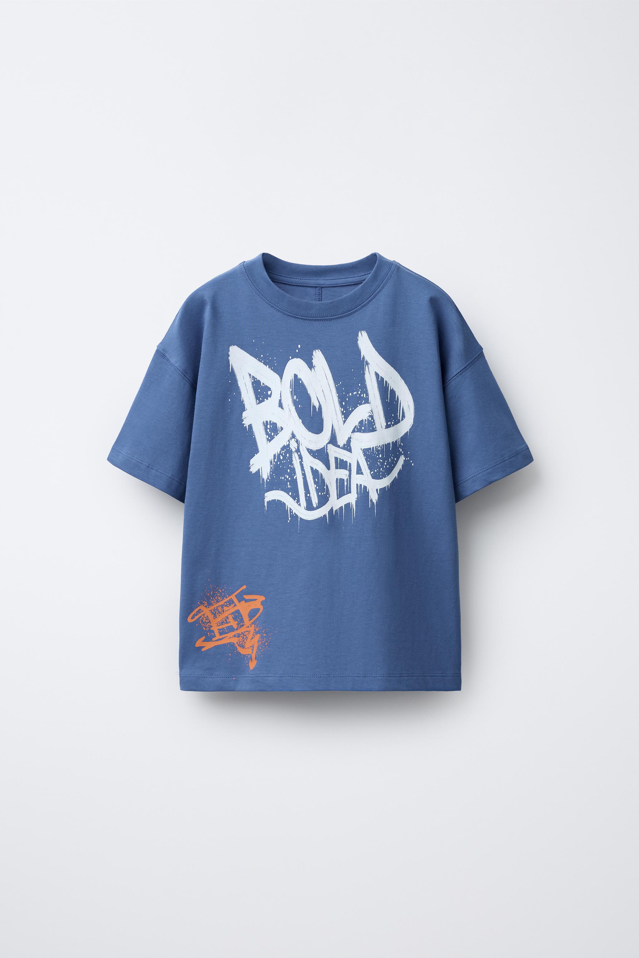 ★ドイツ発*ZARA*新作*ボクシーフィットTシャツ/BLUE★ CITEN＞ボクシー フィット Tシャツ（Tシャツ/カットソー