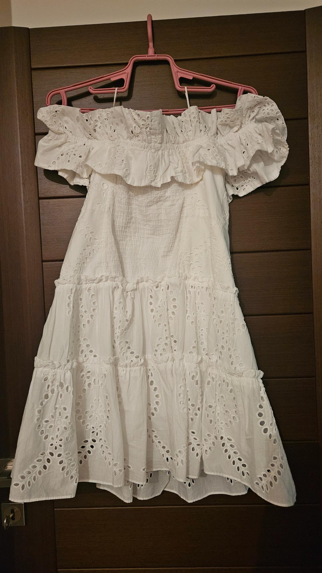 SHORT DRESS WITH EXPOSED SHOULDERS - Image 6
