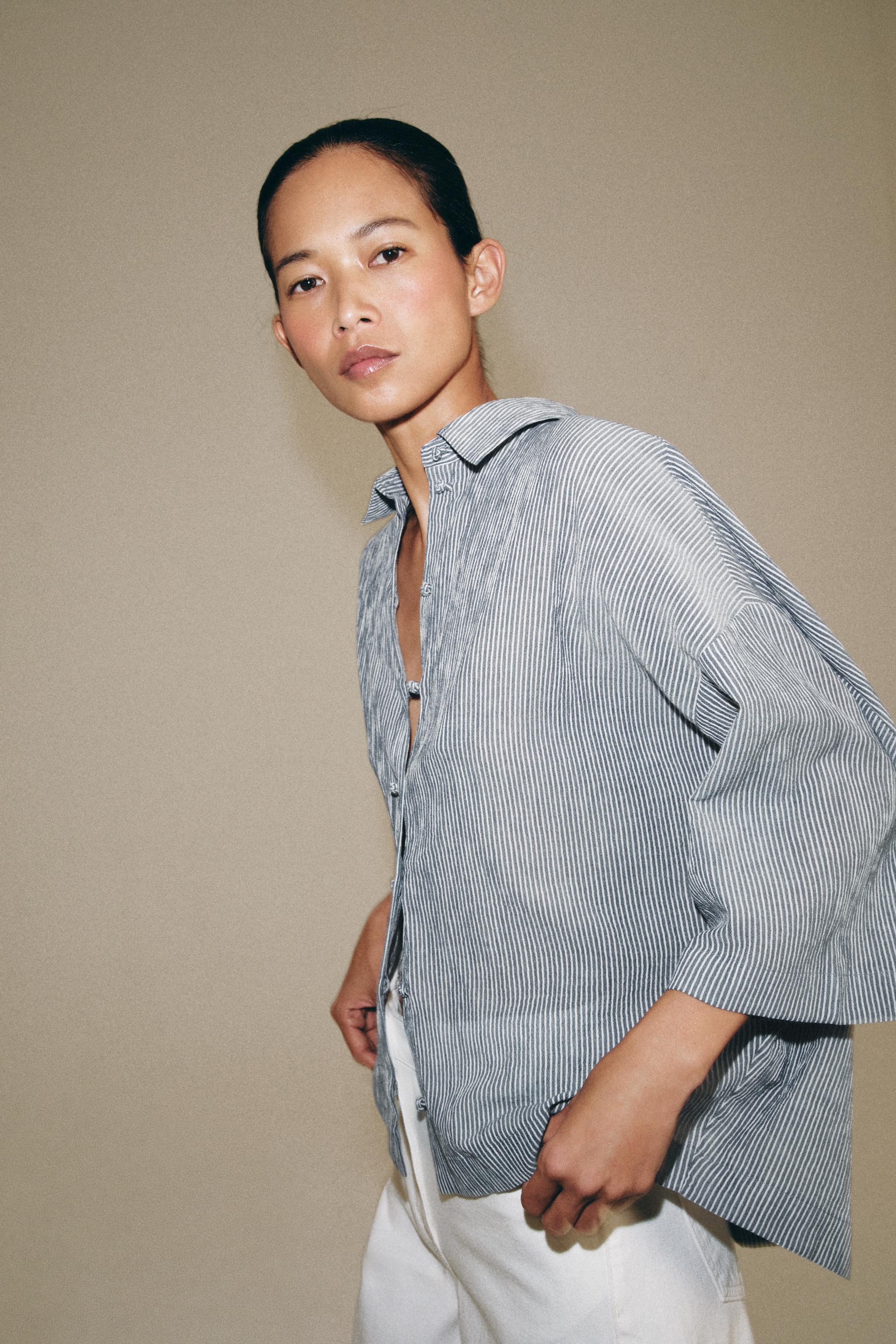 SHORT SLEEVE SHIRT ZW COLLECTION — Navy blue