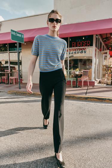 PANTALÓN TIRO ALTO - Negro de Zara - Imagen 0