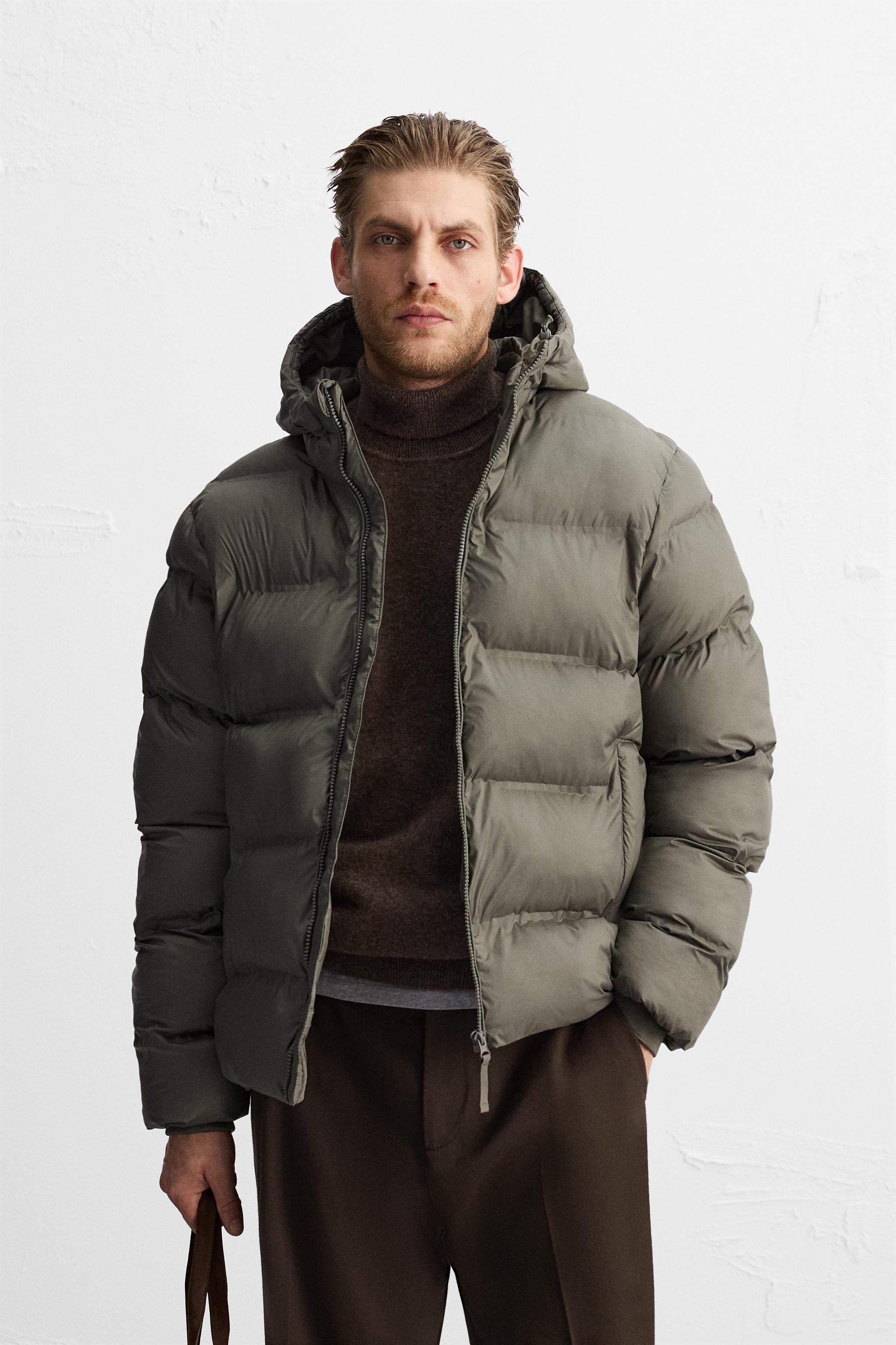 Hooded down puffer jacket zara online