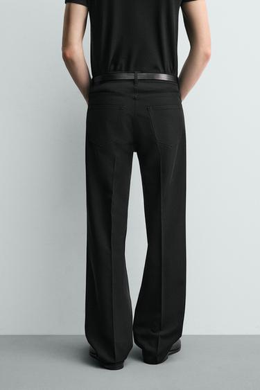 PANTALON FLARE STRUCTURÉ - Noir de Zara - Image 2