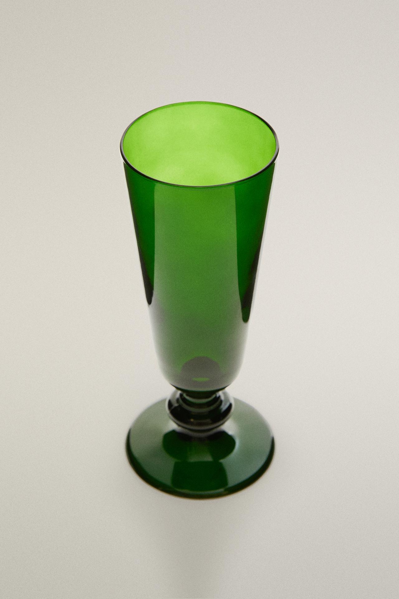 CHRISTMAS FLUTE GLASS — Green
