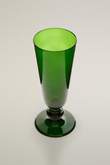 CHRISTMAS FLUTE GLASS — Green 2