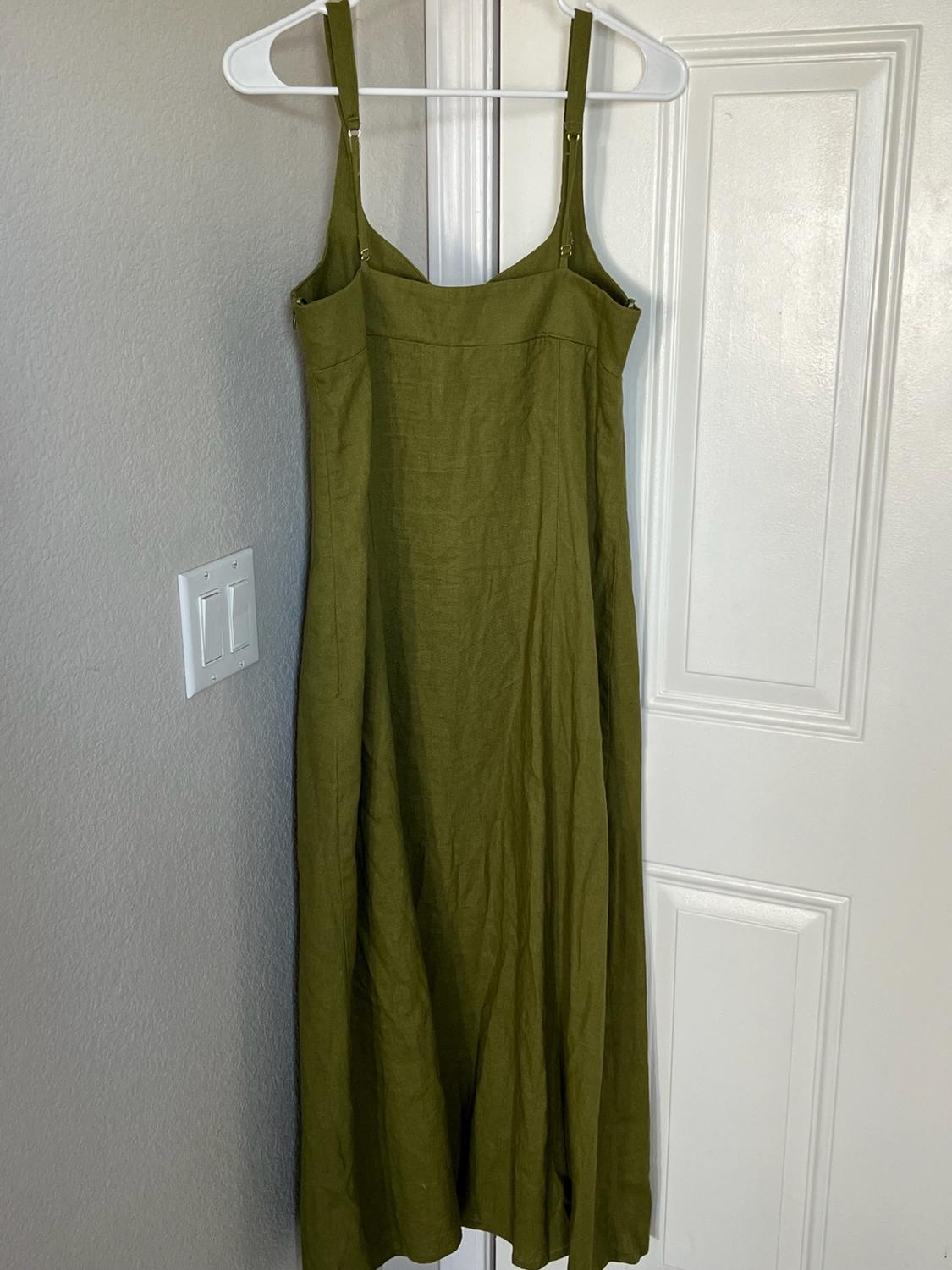 LINEN BLEND MIDI DRESS - Image 4