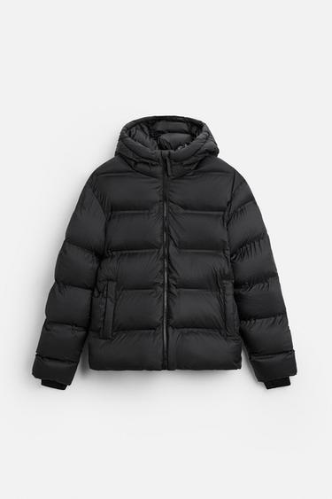 HOODED PUFFER JACKET - Black by Zara