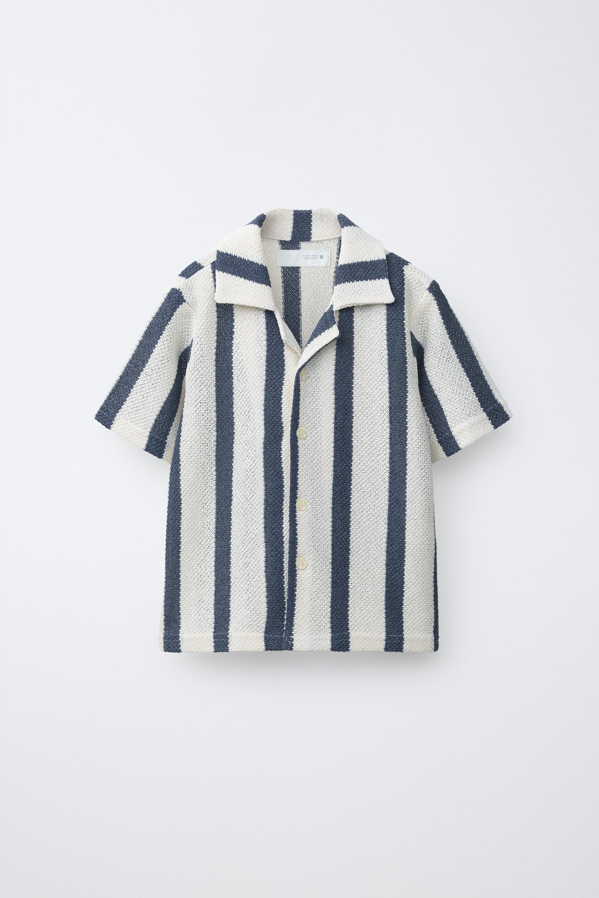 CHEMISE EN MAILLE À RAYURES