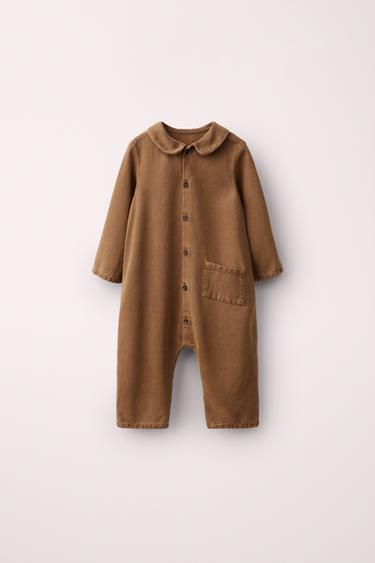 CREATED BY CARAMEL LONDON X ZARA ロングスリーブジャンプスーツブラウンZaraのCREATED BY CARAMEL LONDON X ZARA ロングスリーブジャンプスーツ - ブラウン