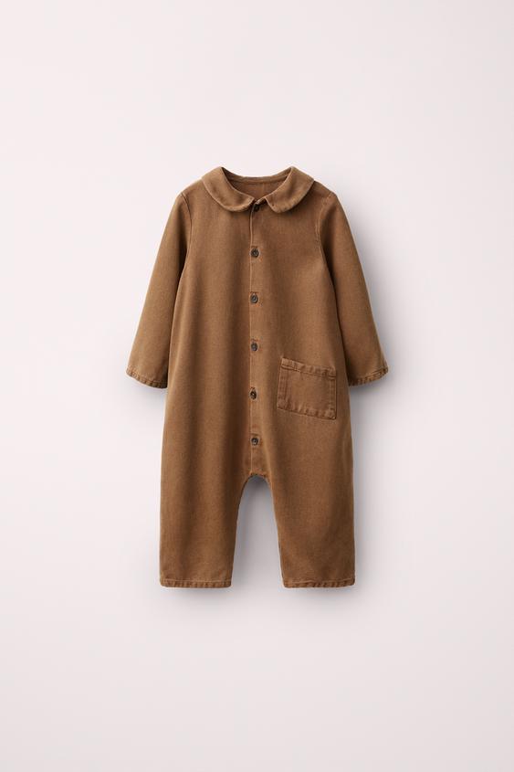 CREATED BY CARAMEL LONDON X ZARA 루즈 롱 점프수트 - Zara의 브라운 - 이미지 0