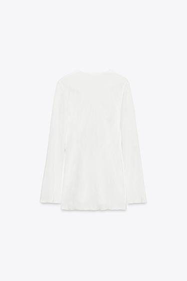 ZW COLLECTION BLOUSE WITH TIES - Oyster-white by Zara - Image 11