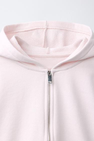 SWEAT COURT À CAPUCHE - Rose clair de Zara - Image 2