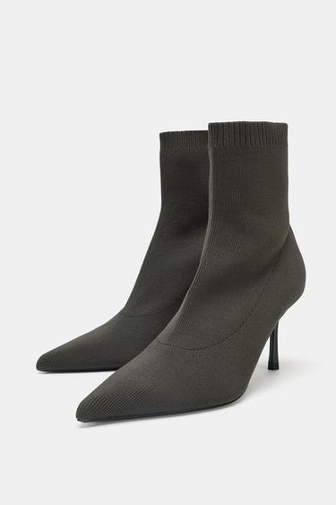 FABRIC ANKLE BOOT - Grey by Zara - Image 3