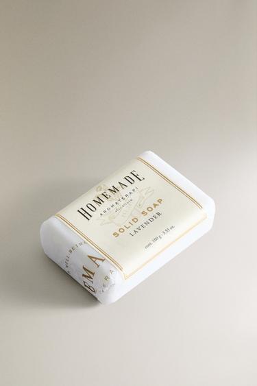 (100 G) LAVENDER SOLID SOAP - White / Pink by Zara - Image 2