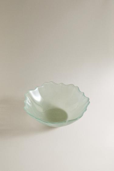 BOL EN VERRE ONDULÉ - Vert d'eau de Zara