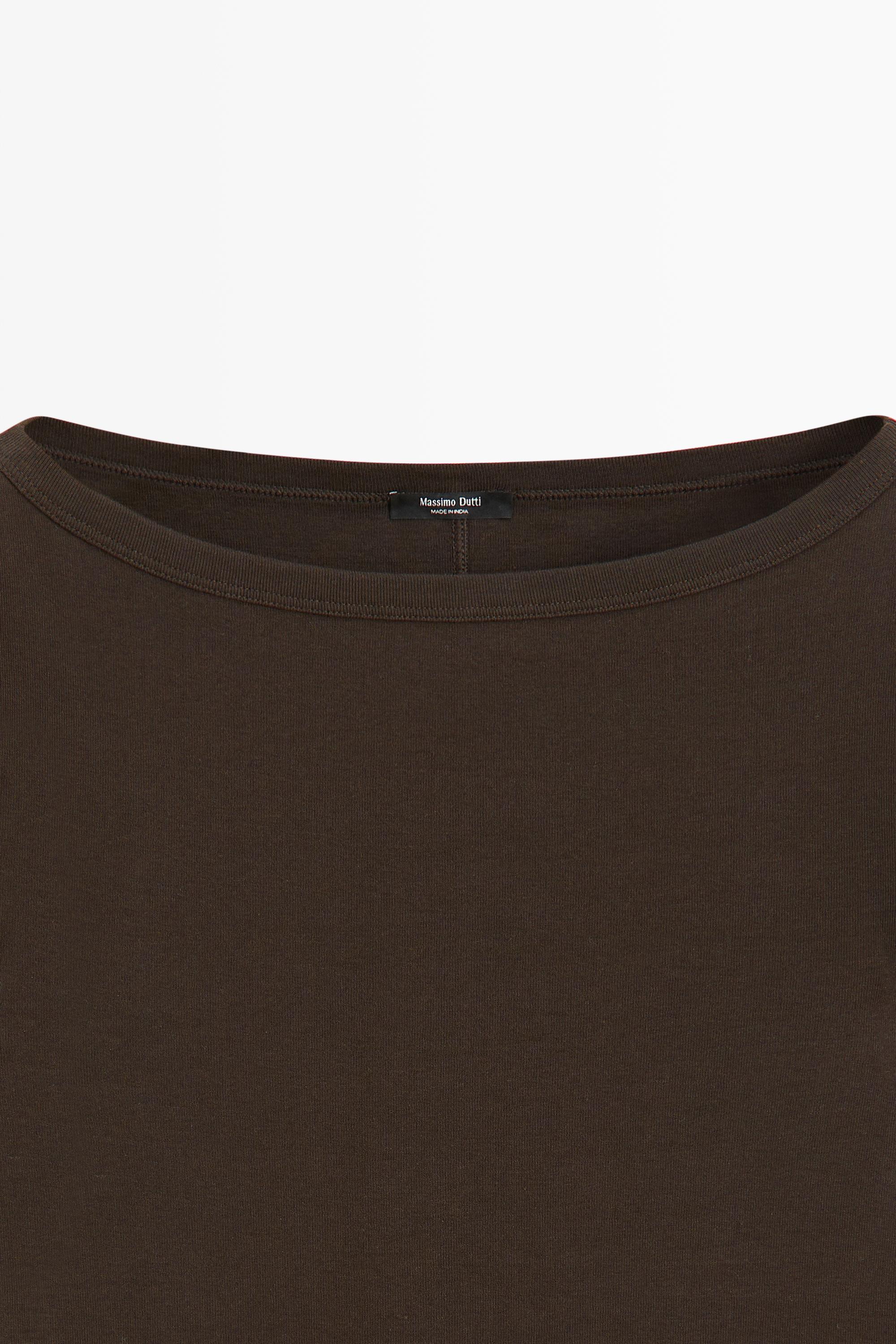 Long Sleeve Boat Neck T-shirt