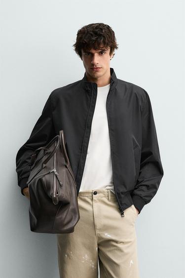 Zara WATER REPELLENT TECHNICAL JACKET - Black